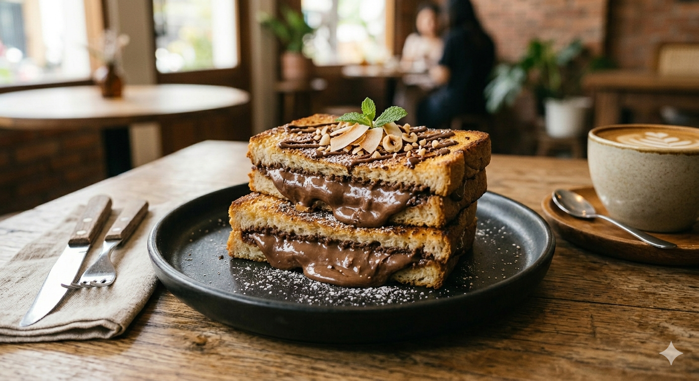 Roti Bakar Nuttela
